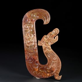 One piece of Hetian Jade Dragon