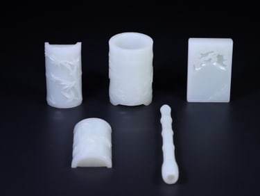 A set of Hetian jade study