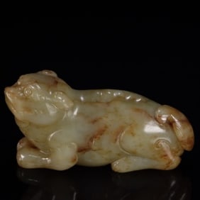 A piece of Hetian jade animal