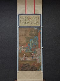 A picture of Qiu Ying on silk in the Ming Dynasty