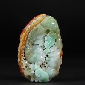 Jade carved carp "more than every year" ornaments