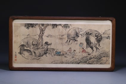 A piece of Li Pin cattle herding frame