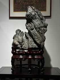 A piece of Lingbi stone mountain type Qinggong