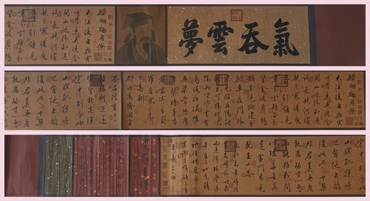 A calligraphy on paper by Wang Xizhi of the Jin Dynasty