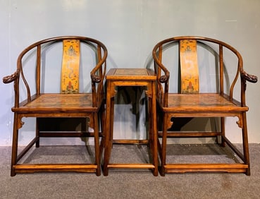 A set of Huanghuali Pixiu ring chairs