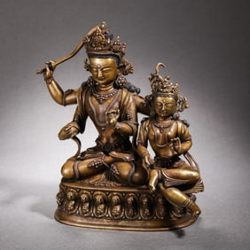 A bronze gilt Buddha statue