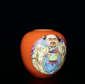 A piece of Qianlong year of the Qing Dynasty made a ball of harmonious jujube red egg cans