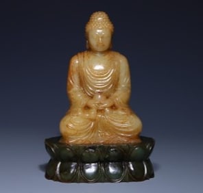 A piece of Hetian jade Buddha ornament