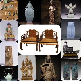 A piece of Qing Qianlong shark skin was won by two people, gold and silver