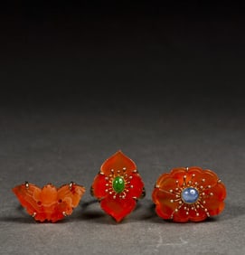 A set of onyx rings from the Imperial Collection