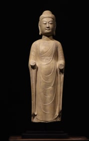 A piece of exquisite Buddha body white marble
