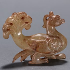 A piece of the Ming Dynasty jade phoenix bird