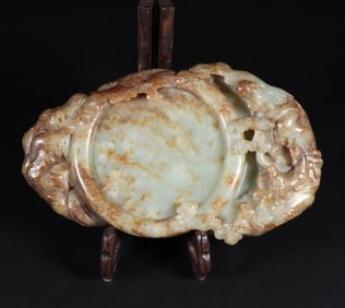 A piece of Qing Dynasty Hetian jade seed material Panasonic Gaoshi inkstone