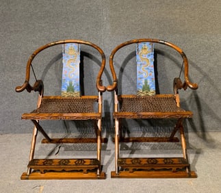 A pair of fine rosewood chairs