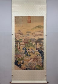 A collection of pictures on silk from the Qing Dynasty