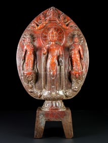 A piece of Hetian jade Buddha statue