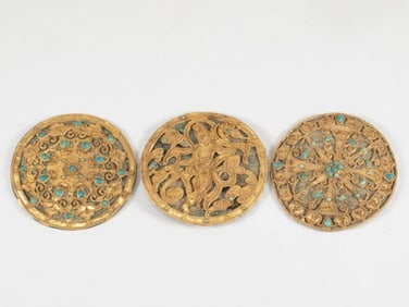 A set of Sengoku solid gold fried bead accessories