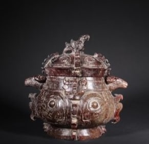 One piece of Hetian Jade Bird lid jar