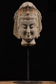 A piece of exquisite Northern Qi Buddha head