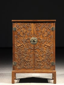 A piece of study room good ware huanghuali storage cabinet
