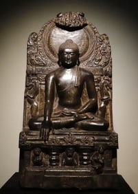 A bluestone Gandhara art Buddha statue