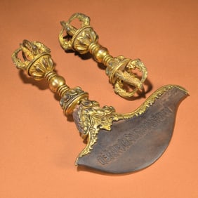 A set of Ming Yongle bronze gilt diamond