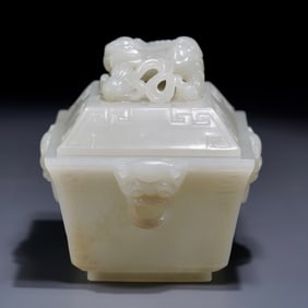 One piece of Hetian jade incense burner