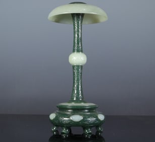 A piece of Hetian jade dragon pattern official hat rack