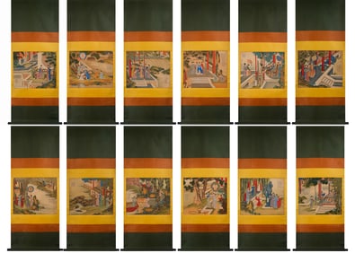 A picture of Lang Shining [Picture of the Virtuous Queens of the Past Dynasties] on silk