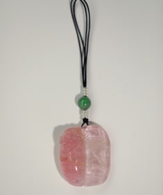 One piece of tourmaline beast slub pendant