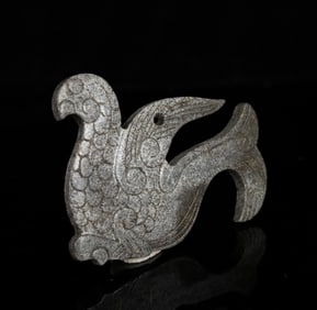 A piece of Hetian jade phoenix bird pendant