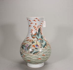 One piece of Qing Qianlong pastel Fushan Shou Haizun