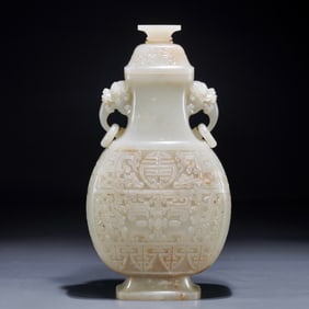 One piece of Hetian jade bottle
