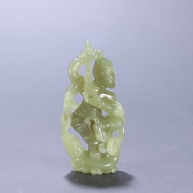 A piece of Hetian topaz kui star point fight