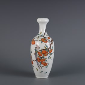 A Qing Yongzheng year pastel everything wishful pattern appreciation bottle