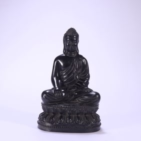 A piece  of Qing Dynasty rosewood Shakyamuni