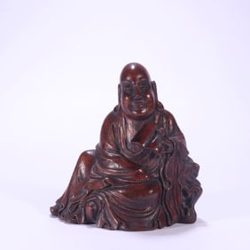 A late Qing bamboo carved Arhat