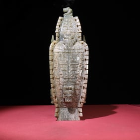 A Shang and Zhou Dynasty shengpit seed material gray Piqin large bottle