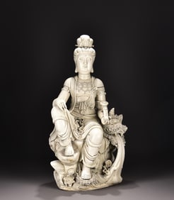 A Ming Dynasty He Dynasty Zong Zhide sculpture Jizo King statue