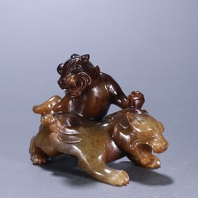 A piece of Han Hetian jade beast