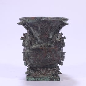 A Warring States bronze Fang Zun