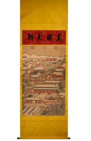 A piece of Lang Shining [Wan Guo Lai Dynasty] on silk