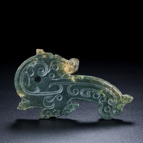 A piece of dragon-shaped jade