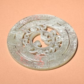 A piece of Han Panlong jade