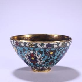 A piece  of Ming Dynasty cloisonné flower bowl