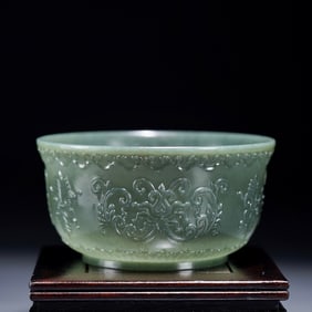 One piece of Hetian jasper bowl