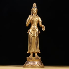 A piece  of Northern Song Dynasty bronze gilt Dali Asaya Bodhisattva