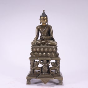 An early Qing alloy bronze statue of Sakyamuni