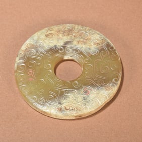 A piece  of ancient jade wall