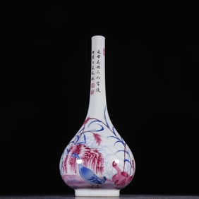 A bottle of Qing Yang color carmine poetry